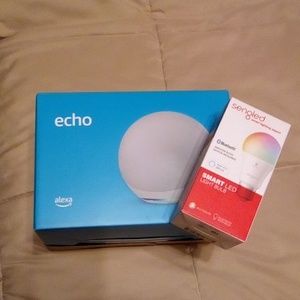echo Alexa and a Smart LED Lightbulb.